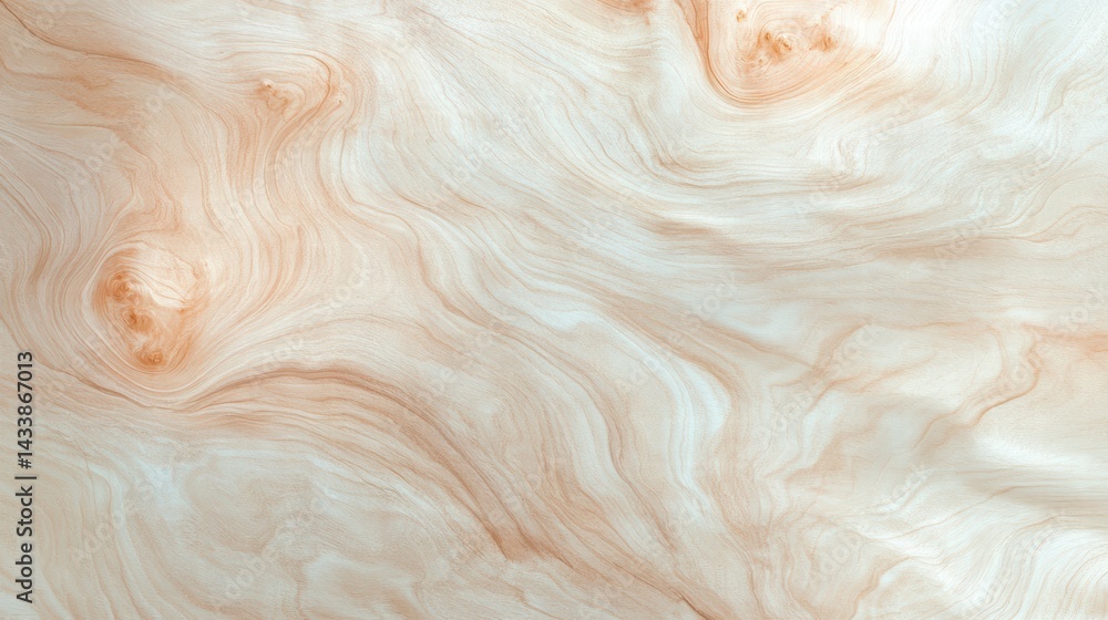 Aufkleber soft pale wood texture with flowing patterns and gentle swirls creates calming and serene background