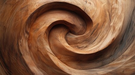 Obraz premium Textured circular wooden background featuring swirling pattern that evokes sense of natural beauty and warmth. rich tones and intricate grain create captivating visual experience