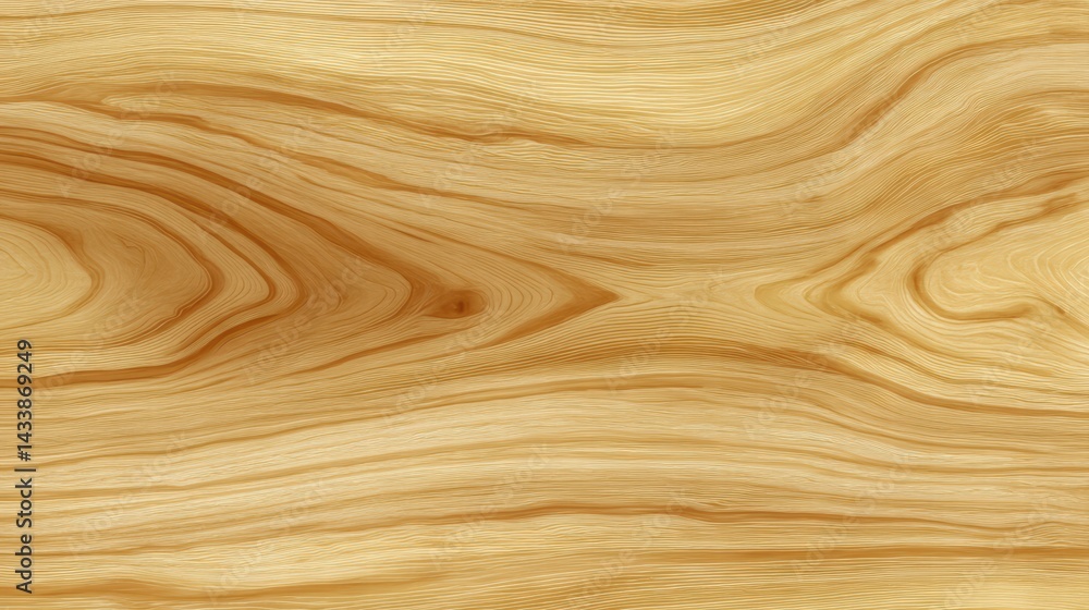 Poster smooth, wavy wooden background featuring soft pine wood with natural grain patterns, evoking sense o