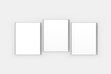 Simple photo frame mockup on white background