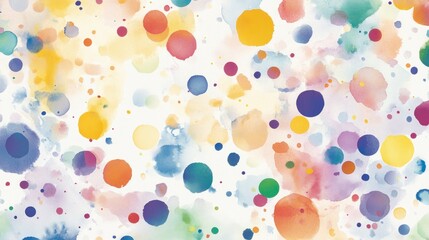 Abstract watercolor splatter circles pattern
