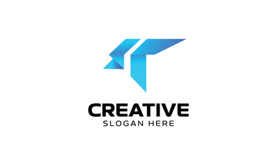 Letter T Initial LogoArt & Illustration