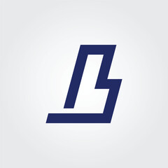Letter B square logo icon design illustration