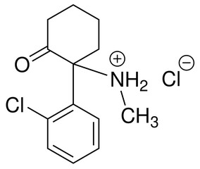 Ketamin Hydrochlorid Droge Arzneistoff Strukturformel Vektor