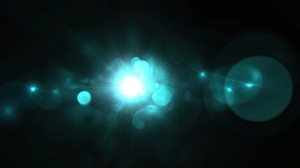 Abstract Teal Light Burst