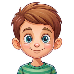 Obraz premium Adorable Cartoon Boy Free Illustration for Kids Projects on transparent background
