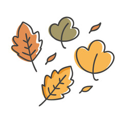 fall colored foliage icon, fall colored foliage vector illustration-simple illustration of fall colored foliage, perfect for fall colored foliage logos and icons