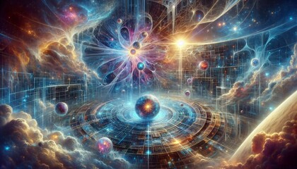 Cosmic energy explosion scene