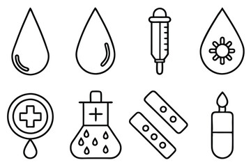 Blood Products Saving Lives Line Art