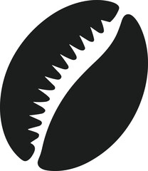 Cowrie Shell Silhouette Vector for Summer Themes – Minimalistic Beach and Ocean Icon Design