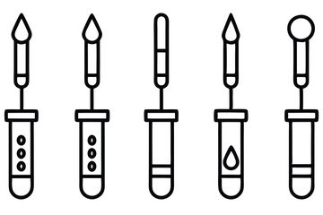 Blood test kits Quick Result Line art