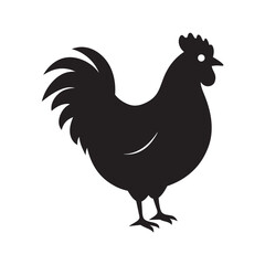 Rhode Island Red Chicken Silhouette Design