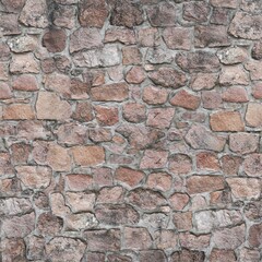 Fototapeta premium Medieval Stone Wall Textures – Authentic Details from Centuries Past - Tiled - Seamless