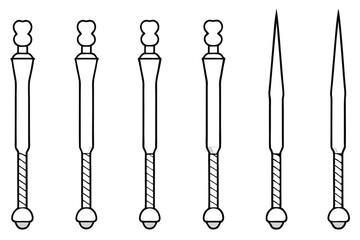 Bone Drills Cutting Edge Line Art