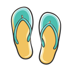 flip flops icon, flip flops vector illustration-simple illustration of flip flops, perfect for flip flops logos and icons
