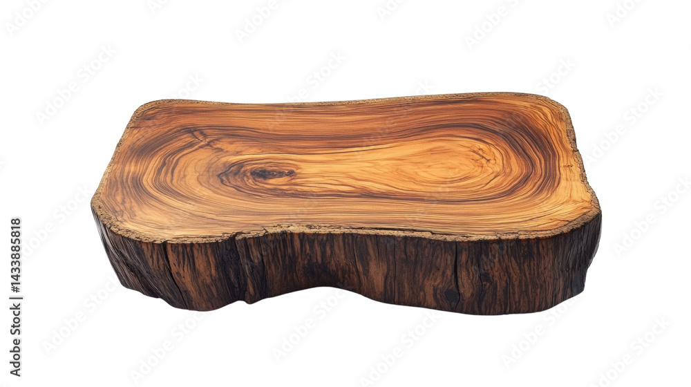 Aufkleber unique cross-section of a tree trunk revealing striking patterns and textures, suitable for natural 