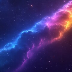 Obraz premium Cosmic nebulae blaze across the void