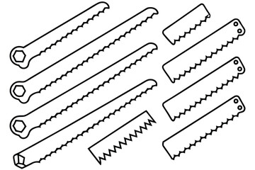 Bone saws precision cutting line art