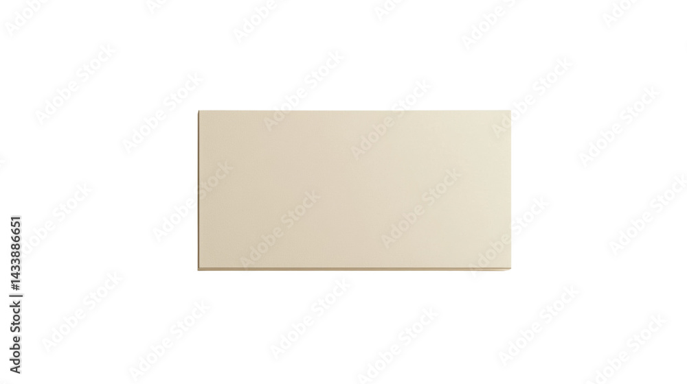 Poster Cream-colored rectangular element in a modern setting, conveying simplicity and elegance on transparent background