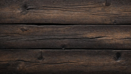 Naklejka premium Rustic Brown Wooden Texture Background – Long Panorama Wood Banner