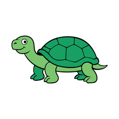 Fototapeta premium Aldabra Giant Tortoise Cartoon vector