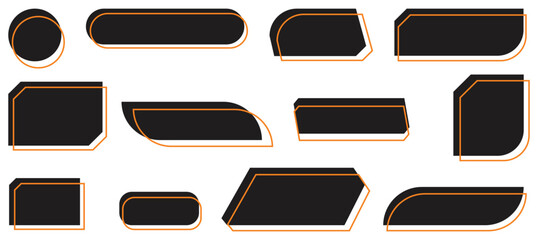 Digital callout titles set. templates, frame boxes. vector illustration for presentation or infographics content concepts.