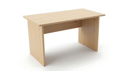 A computer desk, on a white background
