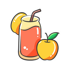 fresh juice icon, fresh juice vector illustration-simple illustration of fresh juice, perfect for fresh juice logos and icons
