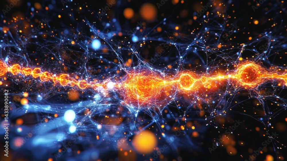 Poster abstract neural network synaptic transmission