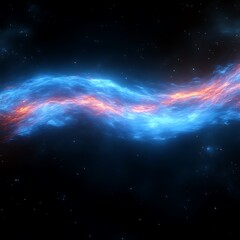 Obraz premium Cosmic nebulae stream across the void