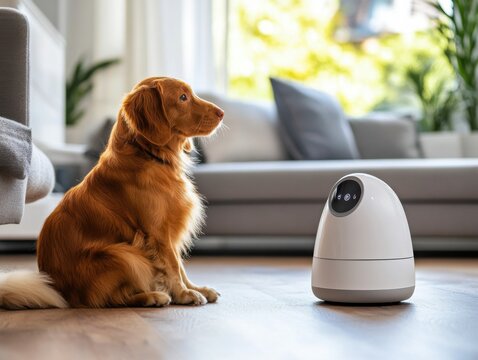 Remote pet interaction device with sound and video for staying connected to pets during absence