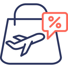 Duty Free line color icon