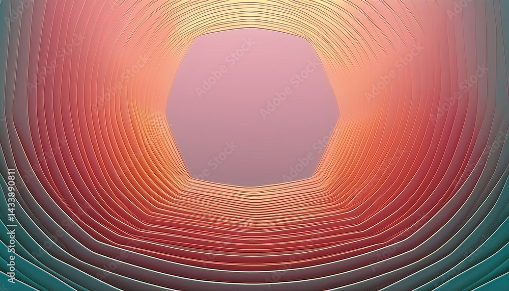 Poster exploring vibrant geometric patterns abstract digital art creative studio colorful environment aeria