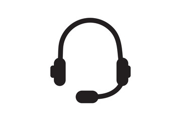 headset vector flat icon
