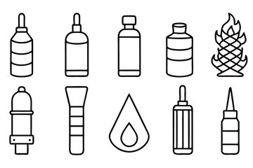 Burn dressings wound care Line art