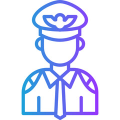 Pilot line gradient icon