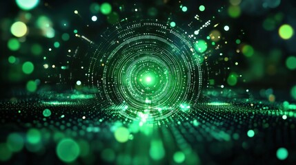 Abstract Futuristic Green Technology Portal