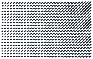 Abstract background with black ovals on white background. Irregular array or matrix in scientific style. Cover design template. 3D illustration for brochure, poster, presentation, flyer or banner.