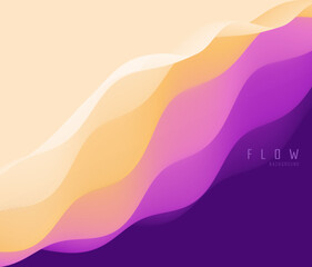 3D abstract wavy background with beautiful gradient colour transition. Dynamic wave. Vector illustration for banner, flyer, brochure, booklet, presentation or website design.