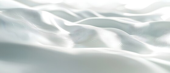 Obraz premium Soft White Waves of Fabric or Liquid Flowing in Abstract Background