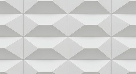 Obraz premium Architectural white wall tiles geometric pattern