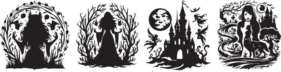 Whispers of the Wicked: A Dark Fairy Tale Vector