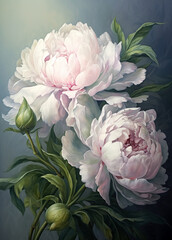  peony flowers background close up