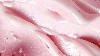 background with strawberry ice cream texture