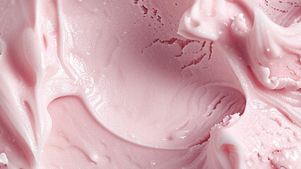 background with strawberry ice cream texture