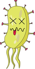 Illustration of vector graphic of germs, viruses, amoeba, bacteria which are evil, suitable for health and biology world.