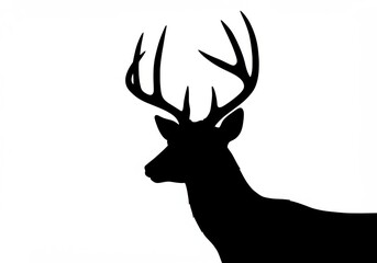 Silhouette of a majestic deer