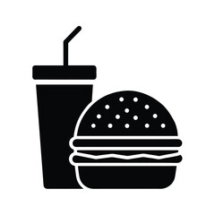 Hamburger and Soda Fast Food Icons