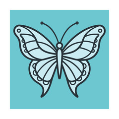 Butterfly Elegant Line Art Illustration