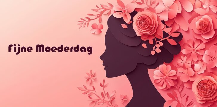 Fijne Moederdag - Happy Mothers Day in Dutch language greeting card